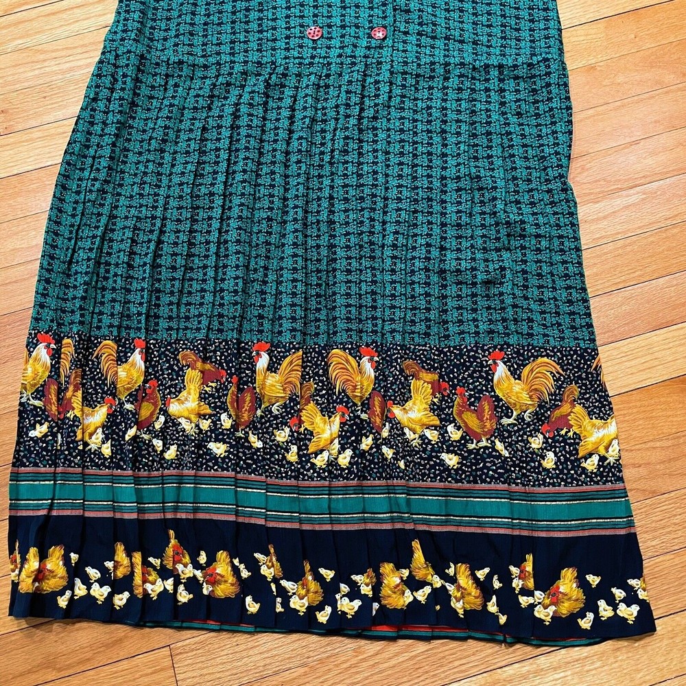 Vintage Carole Little Womens Maxi Jumper Dress 16 Country Cottagecore Granny NEW - Picture 9 of 10